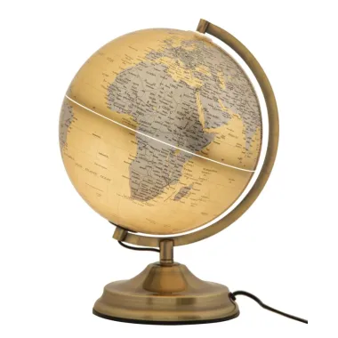 GLOBUS POMARAŃCZOWY Z PODŚWIETLENIEM 25X38 cm